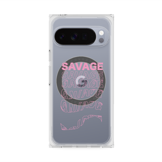プレミアムスクエアケース with Pixelsnap［ SAVAGE Pink ］