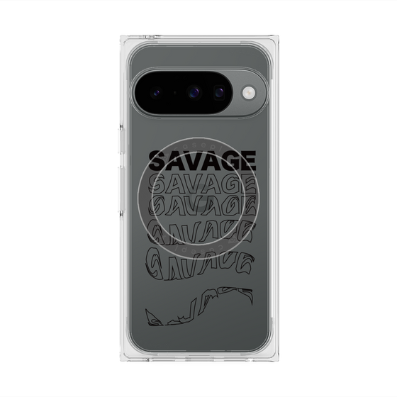 プレミアムスクエアケース with Pixelsnap［ SAVAGE Black ］