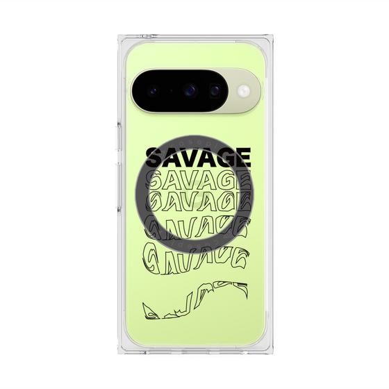 プレミアムスクエアケース with Pixelsnap［ SAVAGE Black ］