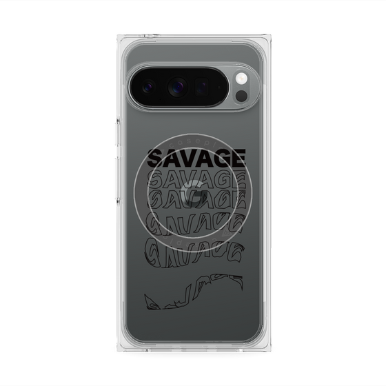 プレミアムスクエアケース with Pixelsnap［ SAVAGE Black ］