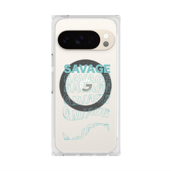 プレミアムスクエアケース with Pixelsnap［ SAVAGE Blue ］