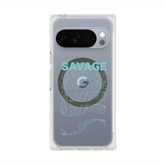 プレミアムスクエアケース with Pixelsnap［ SAVAGE Blue ］