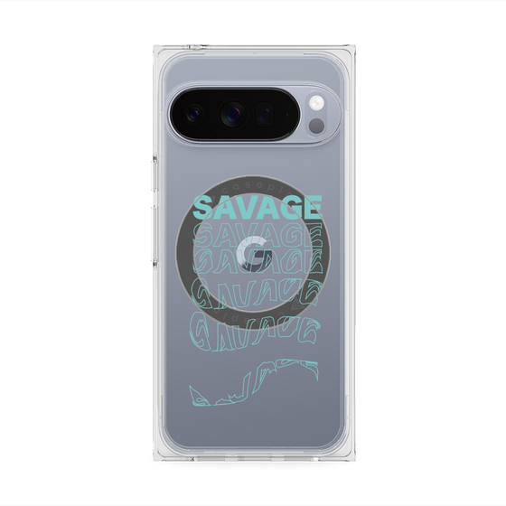 プレミアムスクエアケース with Pixelsnap［ SAVAGE Blue ］