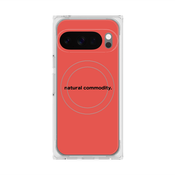 プレミアムスクエアケース with Pixelsnap［ NATURAL COMMODITY Red ］