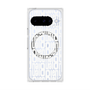プレミアムスクエアケース with Pixelsnap［ LANVIN en Bleu - Logo Pattern - White ］