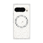 プレミアムスクエアケース with Pixelsnap［ LANVIN en Bleu - Logo Pattern - White ］