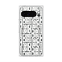 プレミアムスクエアケース with Pixelsnap［ LANVIN en Bleu - Logo Pattern - White ］