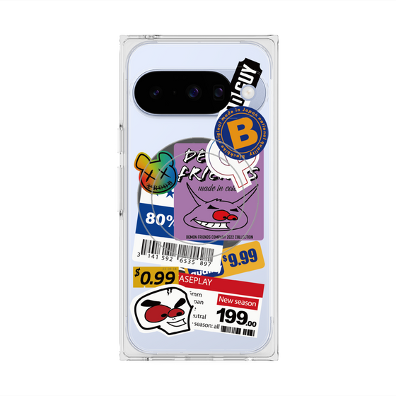 プレミアムスクエアケース with Pixelsnap［ Demon Friends Sticker .1 ］