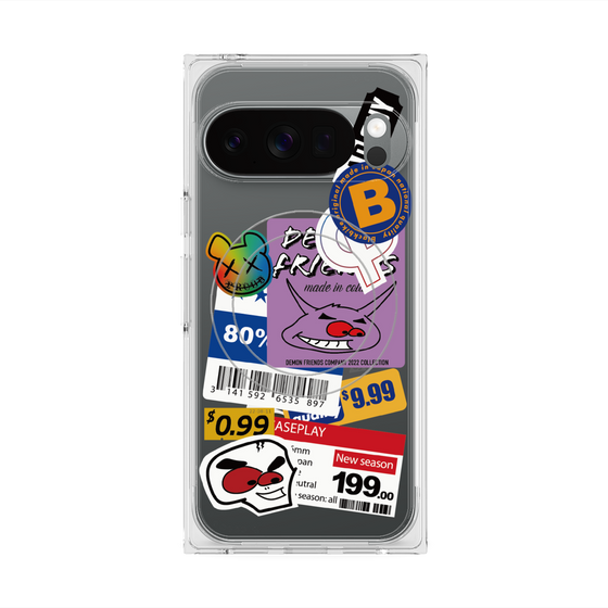 プレミアムスクエアケース with Pixelsnap［ Demon Friends Sticker .1 ］