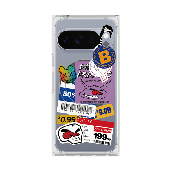 プレミアムスクエアケース with Pixelsnap［ Demon Friends Sticker .1 ］