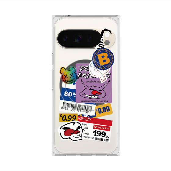 プレミアムスクエアケース with Pixelsnap［ Demon Friends Sticker .1 ］