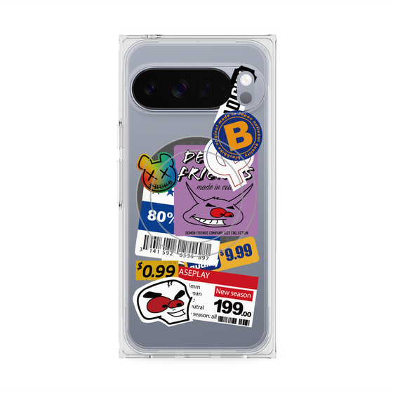 プレミアムスクエアケース with Pixelsnap［ Demon Friends Sticker .1 ］