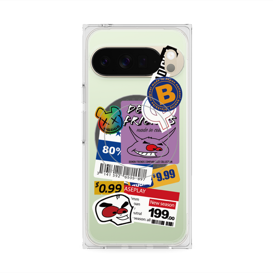 プレミアムスクエアケース with Pixelsnap［ Demon Friends Sticker .1 ］