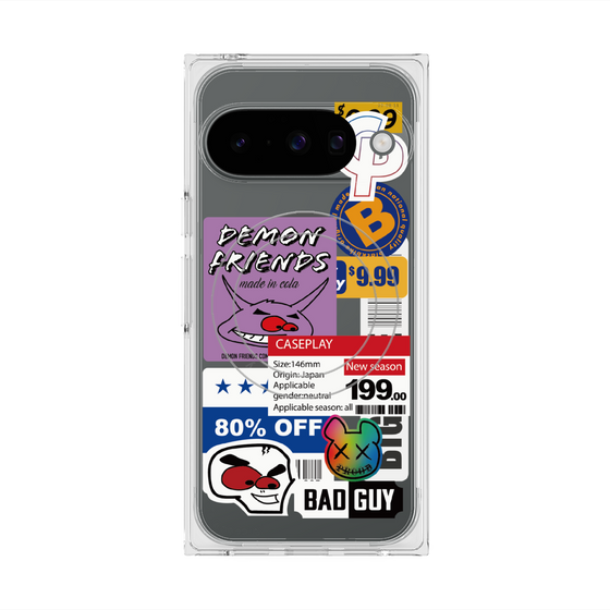 プレミアムスクエアケース with Pixelsnap［ Demon Friends Sticker .3 ］