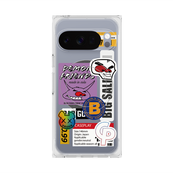 プレミアムスクエアケース with Pixelsnap［ Demon Friends Sticker .4 ］