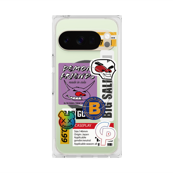 プレミアムスクエアケース with Pixelsnap［ Demon Friends Sticker .4 ］