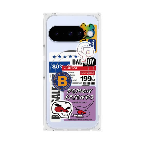 プレミアムスクエアケース with Pixelsnap［ Demon Friends Sticker .5 ］