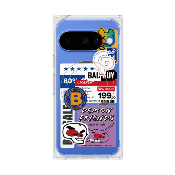 プレミアムスクエアケース with Pixelsnap［ Demon Friends Sticker .5 ］