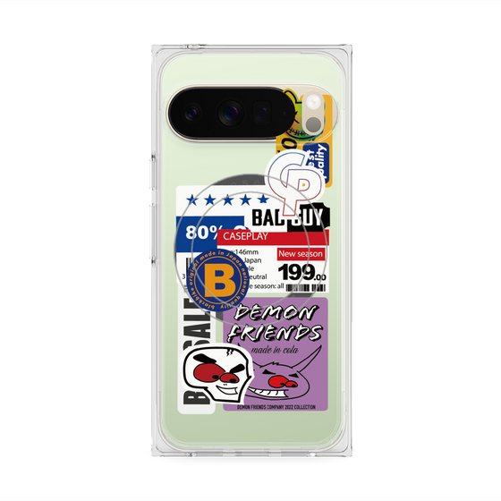 プレミアムスクエアケース with Pixelsnap［ Demon Friends Sticker .5 ］