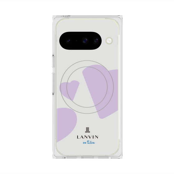 プレミアムスクエアケース with Pixelsnap［ LANVIN en Bleu Hearts Purple - ランバン ハート パープル ］