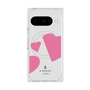 プレミアムスクエアケース with Pixelsnap［ LANVIN en Bleu Hearts Pink - ランバン ハート ピンク ］