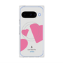 プレミアムスクエアケース with Pixelsnap［ LANVIN en Bleu Hearts Pink - ランバン ハート ピンク ］