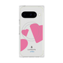 プレミアムスクエアケース with Pixelsnap［ LANVIN en Bleu Hearts Pink - ランバン ハート ピンク ］