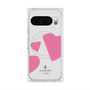 プレミアムスクエアケース with Pixelsnap［ LANVIN en Bleu Hearts Pink - ランバン ハート ピンク ］