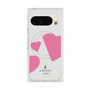 プレミアムスクエアケース with Pixelsnap［ LANVIN en Bleu Hearts Pink - ランバン ハート ピンク ］