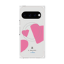 プレミアムスクエアケース with Pixelsnap［ LANVIN en Bleu Hearts Pink - ランバン ハート ピンク ］