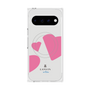 プレミアムスクエアケース with Pixelsnap［ LANVIN en Bleu Hearts Pink - ランバン ハート ピンク ］