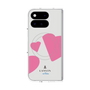 プレミアムスクエアケース with Pixelsnap［ LANVIN en Bleu Hearts Pink - ランバン ハート ピンク ］