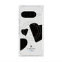 プレミアムスクエアケース with Pixelsnap［ LANVIN en Bleu Hearts Black - ランバン ハート ブラック ］