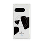 プレミアムスクエアケース with Pixelsnap［ LANVIN en Bleu Hearts Black - ランバン ハート ブラック ］