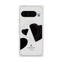 プレミアムスクエアケース with Pixelsnap［ LANVIN en Bleu Hearts Black - ランバン ハート ブラック ］