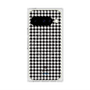 プレミアムスクエアケース with Pixelsnap［ Houndstooth Pattern Black with LANVIN en Bleu logo- ランバン 千鳥格子柄 ブラック ］