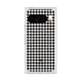 プレミアムスクエアケース with Pixelsnap［ Houndstooth Pattern Black with LANVIN en Bleu logo- ランバン 千鳥格子柄 ブラック ］