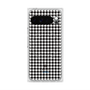 プレミアムスクエアケース with Pixelsnap［ Houndstooth Pattern Black with LANVIN en Bleu logo- ランバン 千鳥格子柄 ブラック ］
