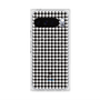 プレミアムスクエアケース with Pixelsnap［ Houndstooth Pattern Black with LANVIN en Bleu logo- ランバン 千鳥格子柄 ブラック ］