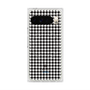 プレミアムスクエアケース with Pixelsnap［ Houndstooth Pattern Black with LANVIN en Bleu logo- ランバン 千鳥格子柄 ブラック ］