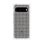プレミアムスクエアケース with Pixelsnap［ Houndstooth Pattern Black with LANVIN en Bleu logo- ランバン 千鳥格子柄 ブラック ］