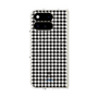 プレミアムスクエアケース with Pixelsnap［ Houndstooth Pattern Black with LANVIN en Bleu logo- ランバン 千鳥格子柄 ブラック ］
