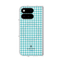 プレミアムスクエアケース with Pixelsnap［ Houndstooth Pattern Blue with LANVIN en Bleu logo- ランバン 千鳥格子柄 ブルー ］