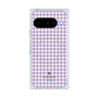 プレミアムスクエアケース with Pixelsnap［ Houndstooth Pattern Purple -with LANVIN en Bleu logo ランバン 千鳥格子柄 パープル ］