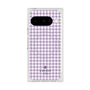 プレミアムスクエアケース with Pixelsnap［ Houndstooth Pattern Purple -with LANVIN en Bleu logo ランバン 千鳥格子柄 パープル ］