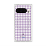 プレミアムスクエアケース with Pixelsnap［ Houndstooth Pattern Purple -with LANVIN en Bleu logo ランバン 千鳥格子柄 パープル ］