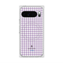 プレミアムスクエアケース with Pixelsnap［ Houndstooth Pattern Purple -with LANVIN en Bleu logo ランバン 千鳥格子柄 パープル ］