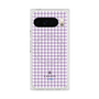 プレミアムスクエアケース with Pixelsnap［ Houndstooth Pattern Purple -with LANVIN en Bleu logo ランバン 千鳥格子柄 パープル ］