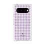 プレミアムスクエアケース with Pixelsnap［ Houndstooth Pattern Purple -with LANVIN en Bleu logo ランバン 千鳥格子柄 パープル ］