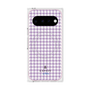 プレミアムスクエアケース with Pixelsnap［ Houndstooth Pattern Purple -with LANVIN en Bleu logo ランバン 千鳥格子柄 パープル ］